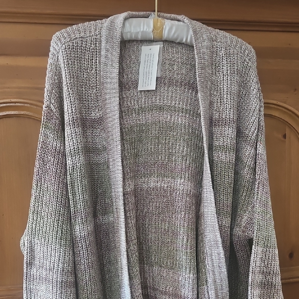 Peace, Love World Cardigan Sweater NWT